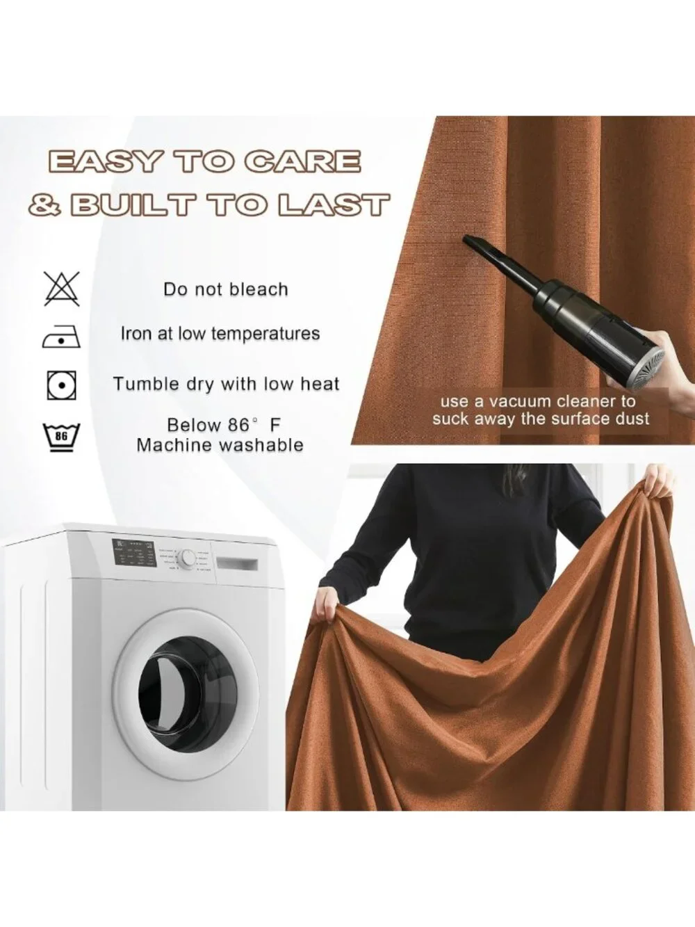 Rust Terracotta Blackout Curtains 90